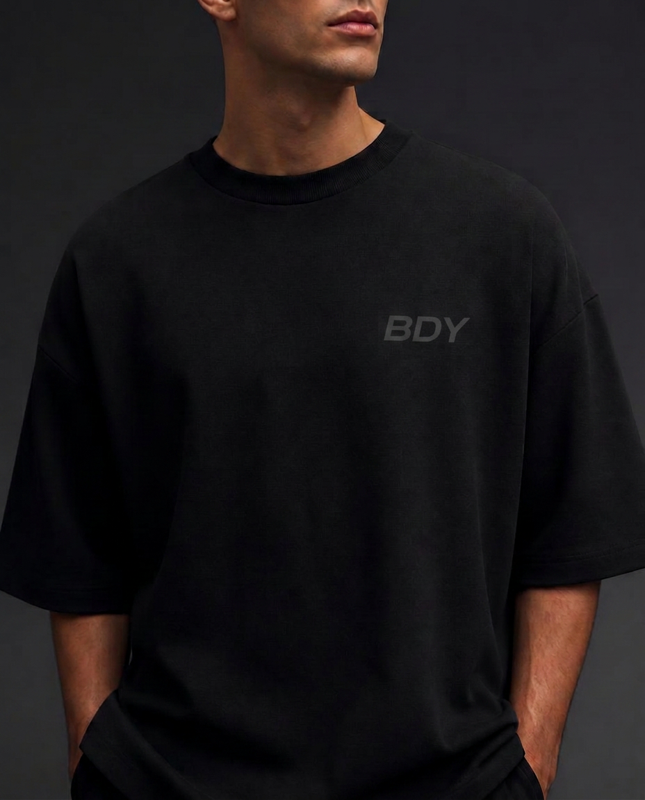 Foundation Heavy Tee in Black
